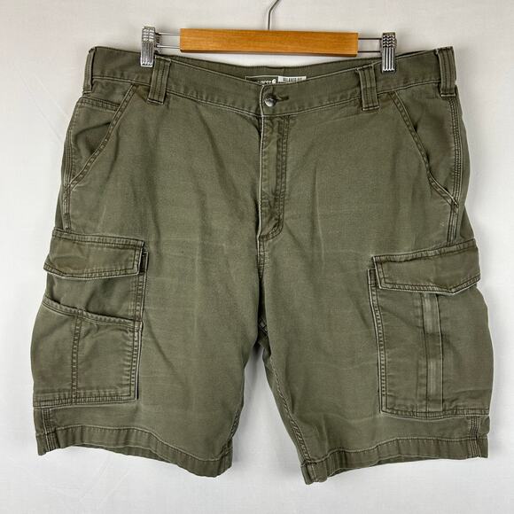 Carhartt Rugged Flex Relaxed Canvas Cargo Work Short Tarmac 10" Inseam Size 38 - Picture 1 of 10